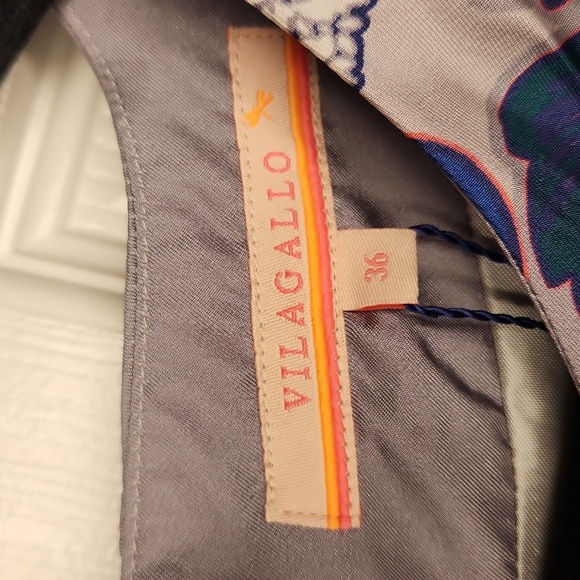 NWT  Nordstrom Vilagallo Silk Gray Blue Pink Floral 3/4 Sleeves Sheath Size 36 - Picture 5 of 15